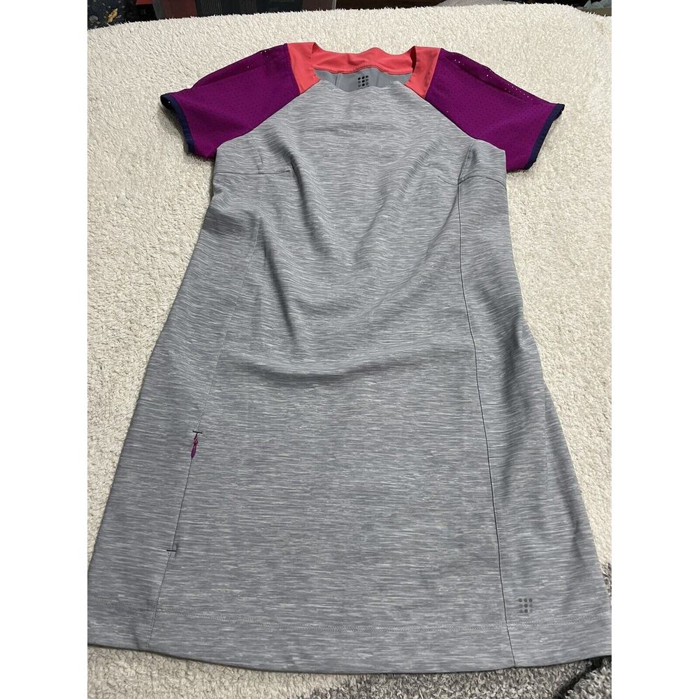 Title Nine Unconventional athleisure Dress Medium Colorblock Gray fuchsia coral